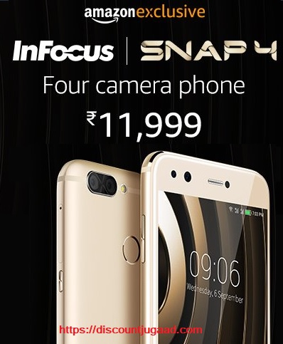 InFocus Snap 4 (Midnight Black, Four Camera Phone)