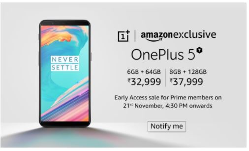 OnePlus 5T Online amazon