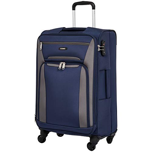 Amazon Brand – Solimo 68,5 cms Softsided Suitcase with Wheels