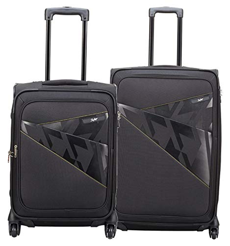 Skybags Polyester 76 cms Black Softsided Carry-On