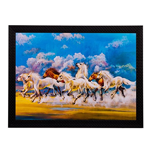 eCraftIndia ‘Running Lucky Horses Matt Textured’ UV Art Painting Rs.205
