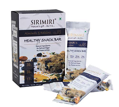 Sirimiri Nutrition Bar – Almonds & Raisins – Pack Of 6