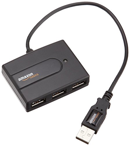 AmazonBasics 4-Port USB to USB 2.0 Ultra-Mini Hub Adapter