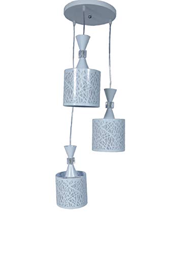 Tu Casa White Finish in Acrylic Set of 3 Hanging Light Rs.2636