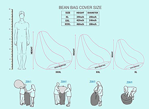 Story@Home XL Bean Bag without Beans (Black)
