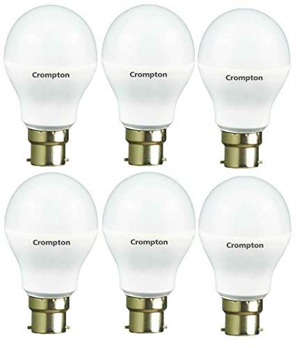 Crompton 7WDF-CDL-BI 7-Watt B22 Base LED Bulb (Pack of 6, Cool Day Light)