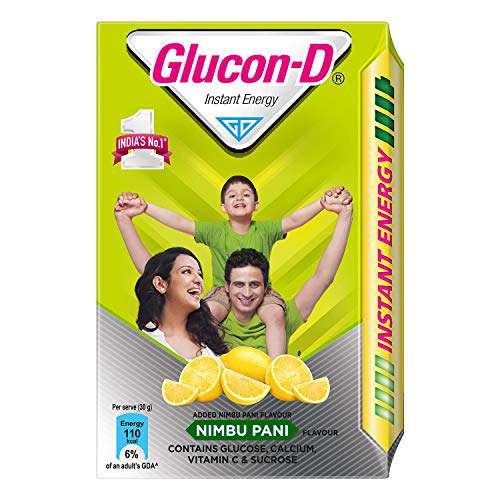 Glucon-D Glucose Based Beverage Mix - 450 g Carton (Nimbu Pani)