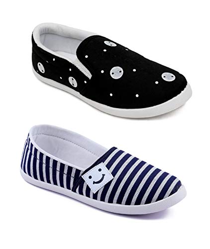 ASIAN Multicolor Walking Shoes,Running Shoes,Casual Shoes,Canvas Shoes,Sneakers,Loafers Combo Pack of 2 for Women UK-8