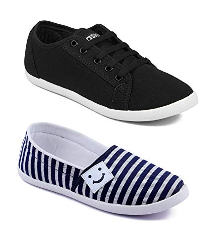 ASIAN Multicolor Walking Shoes,Running Shoes,Casual Shoes,Canvas Shoes,Sneakers,Loafers Combo Pack of 2 for Women UK-5