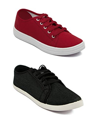 ASIAN Multicolor Walking Shoes,Running Shoes,Casual Shoes,Canvas Shoes,Sneakers,Loafers Combo Pack of 2 for Women UK-7
