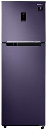 Samsung 345 L 3 Star Inverter Frost-Free Double Door Refrigerator (RT37T4533UT/HL, Pebble Blue, Convertible)