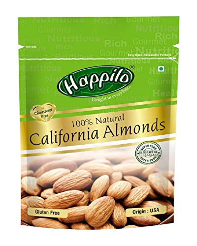 Happilo 100% Natural Premium Californian Almonds, 200g