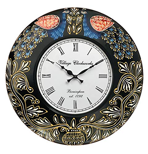 RoyalsCart Peacock Painting Analog Wall Clock – 12 x 12 inch Rs.384