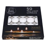 Nanki Trades Wax Tea Light Candle (White, Set of 50) Rs. 99