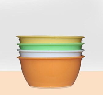 Biaba Collection All Time Plastic Mixing Bowl Set, Set of 4, Multicolour