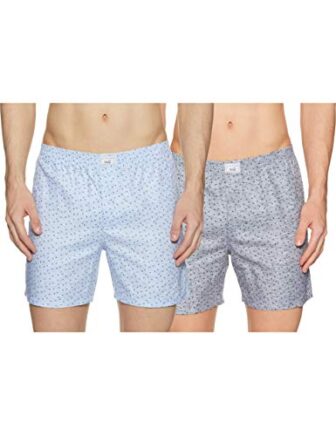 Diverse Men's Slim Printed Boxer Shorts (Pack of 2) (DCMBSCMSC09L35-412_Sky Blue, Indigo_Large)