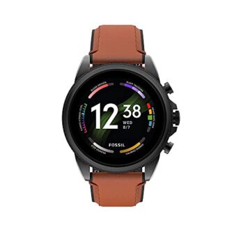Fossil Gen 6(44mm, Brown color) Men's Smartwatch with AMOLED screen, Alexa built-in,...