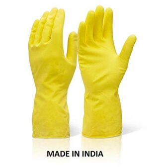 G 1 Reusable Rubber Stretchable Hand Gloves, for Washing Cleaning Kitchen Garden,...