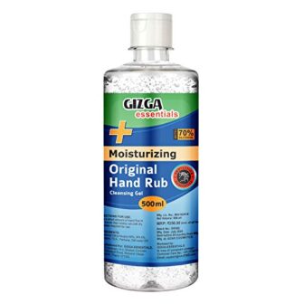 Gizga Essentials Hand Sanitizer 70% Alcohol Based Germ Protection Hand rub (Lemon)-...