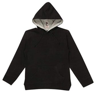 Goodtry G Baby Boy's Cotton Hooded Hoodie (GTBPKH-0062-BLK-3-4 Y_Black_3-4 Years)