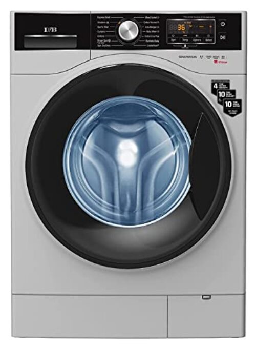 IFB 8 Kg 5 Star Front Load Washing Machine 2X Power Dual Steam (SENATOR SXS 8012, Silver, Active Color Protection,...