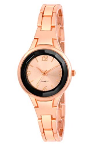IIK Collection Rosegold Dial Metal Chain Analoge Watch for Women and Girls...