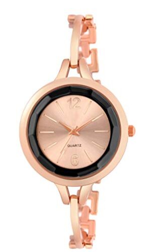 IIK Collection Rosegold Dial Metal Chain Analoge Watch for Women and Girls...