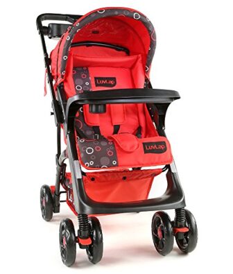 Luvlap Sport Stroller New Red & Black