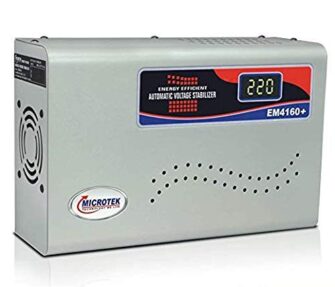 Microtek EM4160+ 160V-285V Digital Display Voltage Stabilizer (Grey) for AC Upto 1.5...