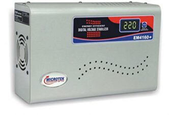 Microtek EM4160+ 160V-285V Digital Display Voltage Stabilizer (Grey) for AC Upto 1.5...