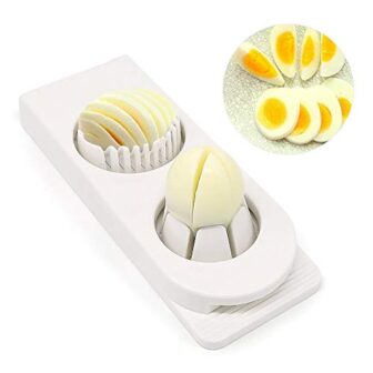 NABHU 2 in 1 Egg Cutter New Stainless Steel Boiled Egg Slicer...