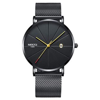NIBOSI Analogue Men's Watch (Black Dial)
