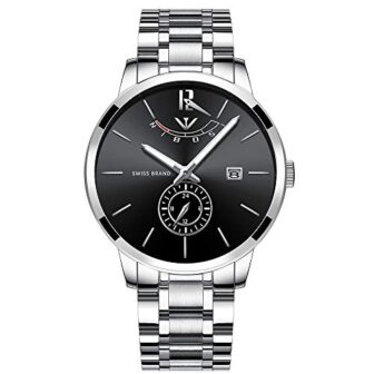 NIBOSI Mens Analogue Stainless Steel Strap Top Brand Business Quartz Mens Watch...