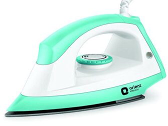 Orient Fabri Joy 1000-Watt Dry Iron (White and Blue)