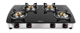 Pigeon Blackline Oval ZZ  Glass 4 Burner Gas Stove