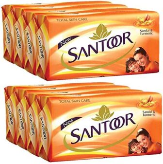 SANTOOR Soap Sandal & Turmeric 100g x 8