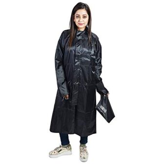 Sikander™- Women/Ladies/Girl's Waterproof Raincoat XL Size Black Color